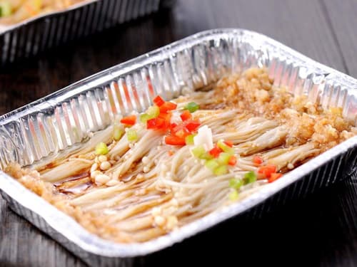 荣县锡纸烤金针菇